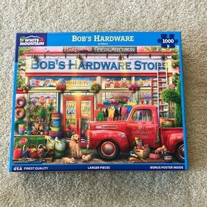 White Mountain Bob's Hardware Store Puzzle - Vibrant Red and Blue